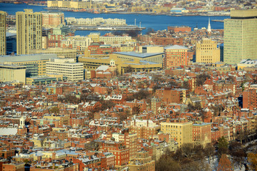 Fototapeta premium Beacon Hill historical apartments, Boston, Massachusetts