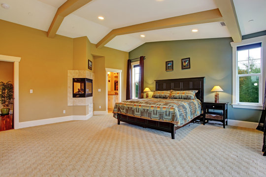 Master bedroom interior in luxury house