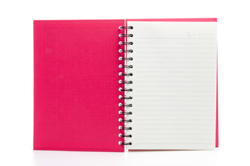 Notebook isolated white background