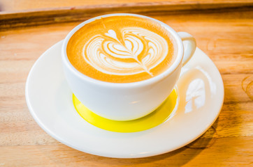 Latte art coffee