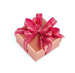 Gift box isolated white background