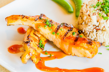 Steak chicken