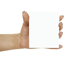Obraz premium Hand holding blank photograph