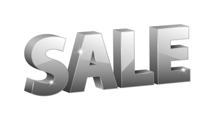 vector 3D sale sign