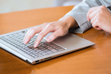 business woman working with laptop