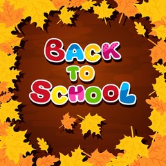 Fototapeta premium The inscription on the blackboard back to school