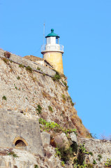 Fototapeta na wymiar Lighthouse in city of Corfu