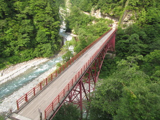 Obraz premium 黒部の奥鐘橋