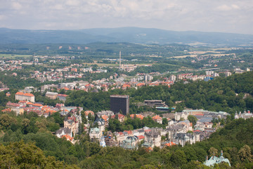 Fototapeta na wymiar Panorama von der Karlovy Vary