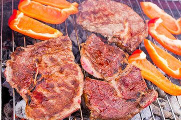 Grilling beef steaks