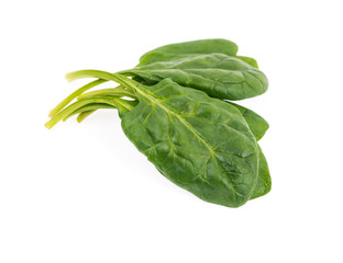 Spinach isolated on white.