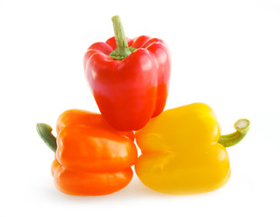 Sweet yellow and red peppers.