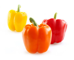 Sweet yellow and red peppers.