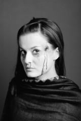 Wounded girl