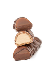 chocolate bar isolated on white background