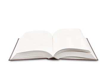 Open book isolated on white background