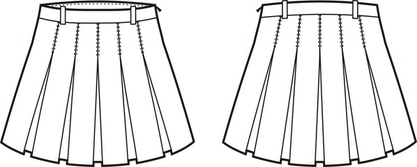 Vector illustration of women's skirt