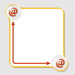 yellow text frame for any text with email symbol