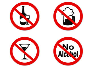 No Alcohol sign icon