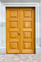 Obraz na płótnie Canvas Wooden decorative doors