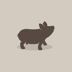 Vector image of an pig
