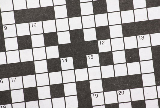 Blank Newspaper Crossword Puzzle