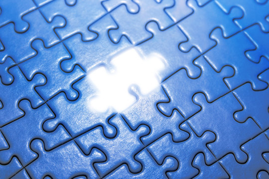 blue pazzle without one part