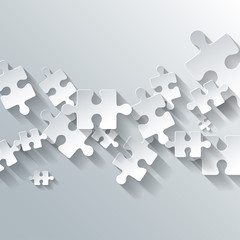 Abstract puzzle infographic. Cloud computing background.
