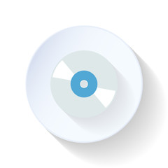 Compact disk flat icon
