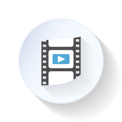 Film frame flat icon