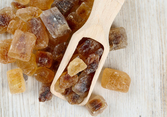 caramelized sugar on wooden surface