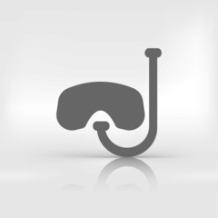 Snorkel and mask for diving icon
