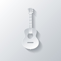 Guitar icon. Music background