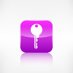 Key icon, door lock symbol