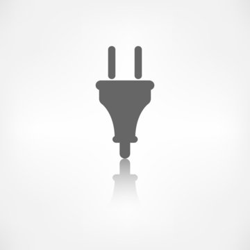 electric plug icon. electric fork symbol