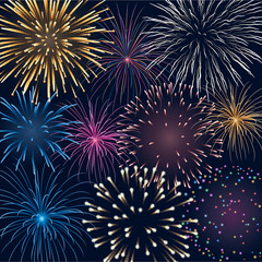 Background with fireworks