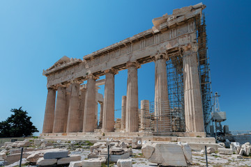 Obraz premium Parthenon under restoration, Acropolis, Greece
