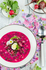 Cold beetroot soup