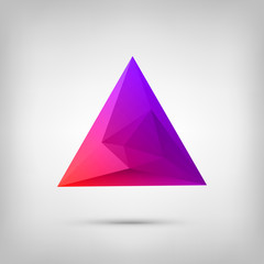 Abstract polygonal geometric background with web icons. Triangle