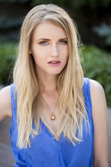 Naklejka premium Young blonde woman
