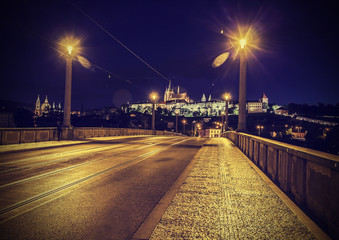 Fototapeta premium Prague by night, Czech Republic.