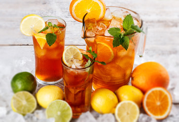 Glass of ice tea