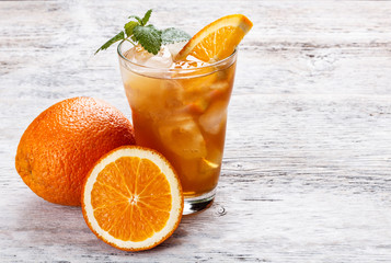 Ice orange tea