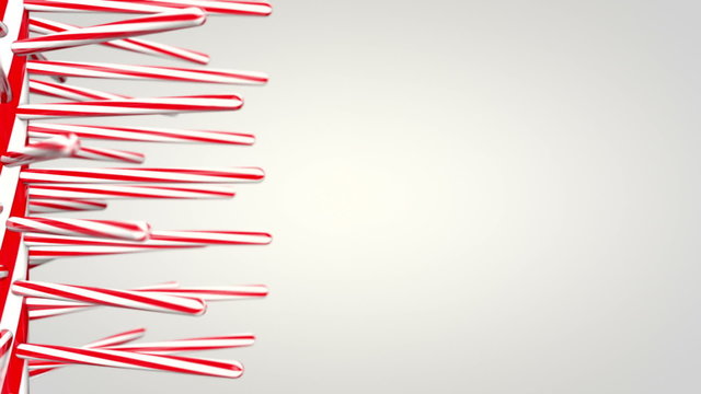 Candy Cane spinning background, with copy space on the right.