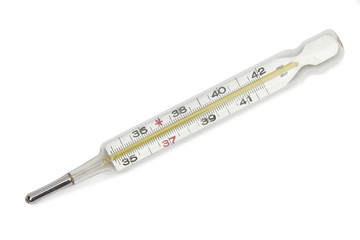 thermometer on the white background