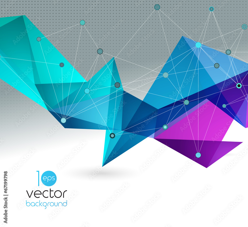 Fototapete vector abstract geometric background with triangle