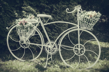 Vintage stylized photo of decorative bicycle