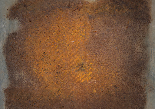 Old rusty metal plate.