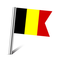 Fototapeta premium Belgium flag pin