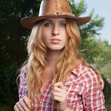 red haired cowgirl